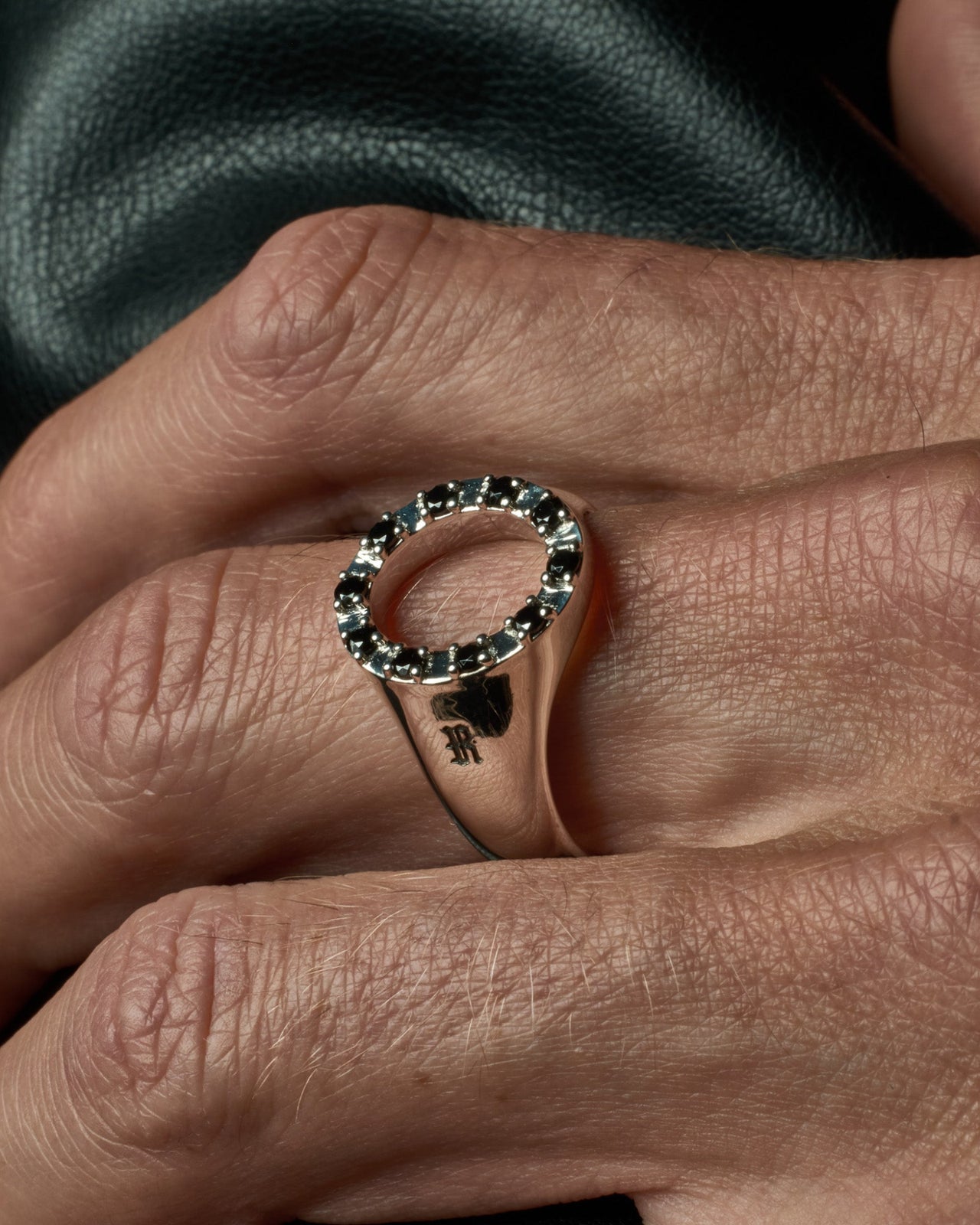 Men's Octavia signet ring in sterling silver