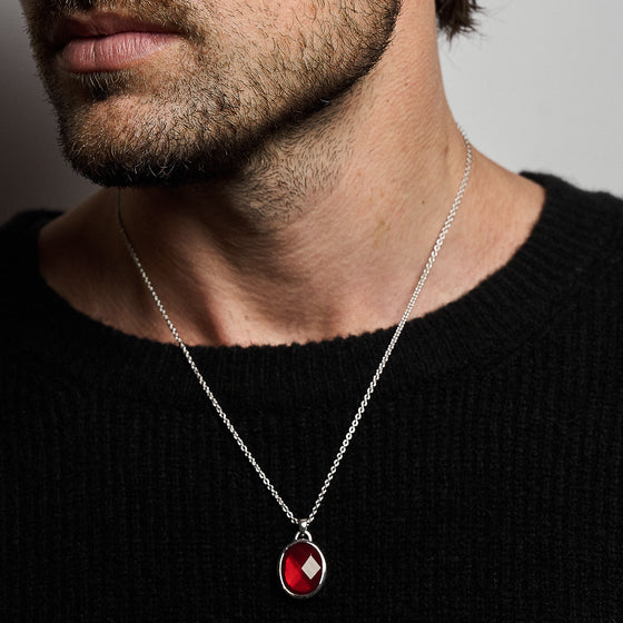 Suki Pendant | Red Garnet