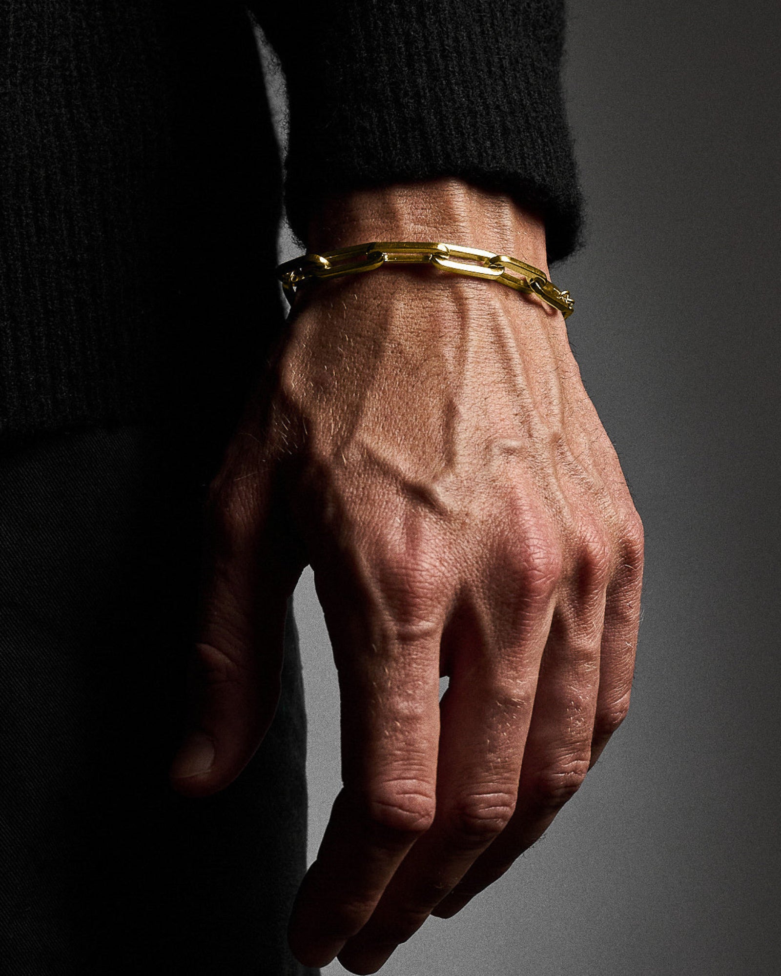 Huxton bracelet worn on a model's wrist